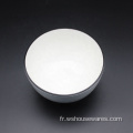 Bol en céramique personnalisé en porcelaine blanche pour la maison en utilisant